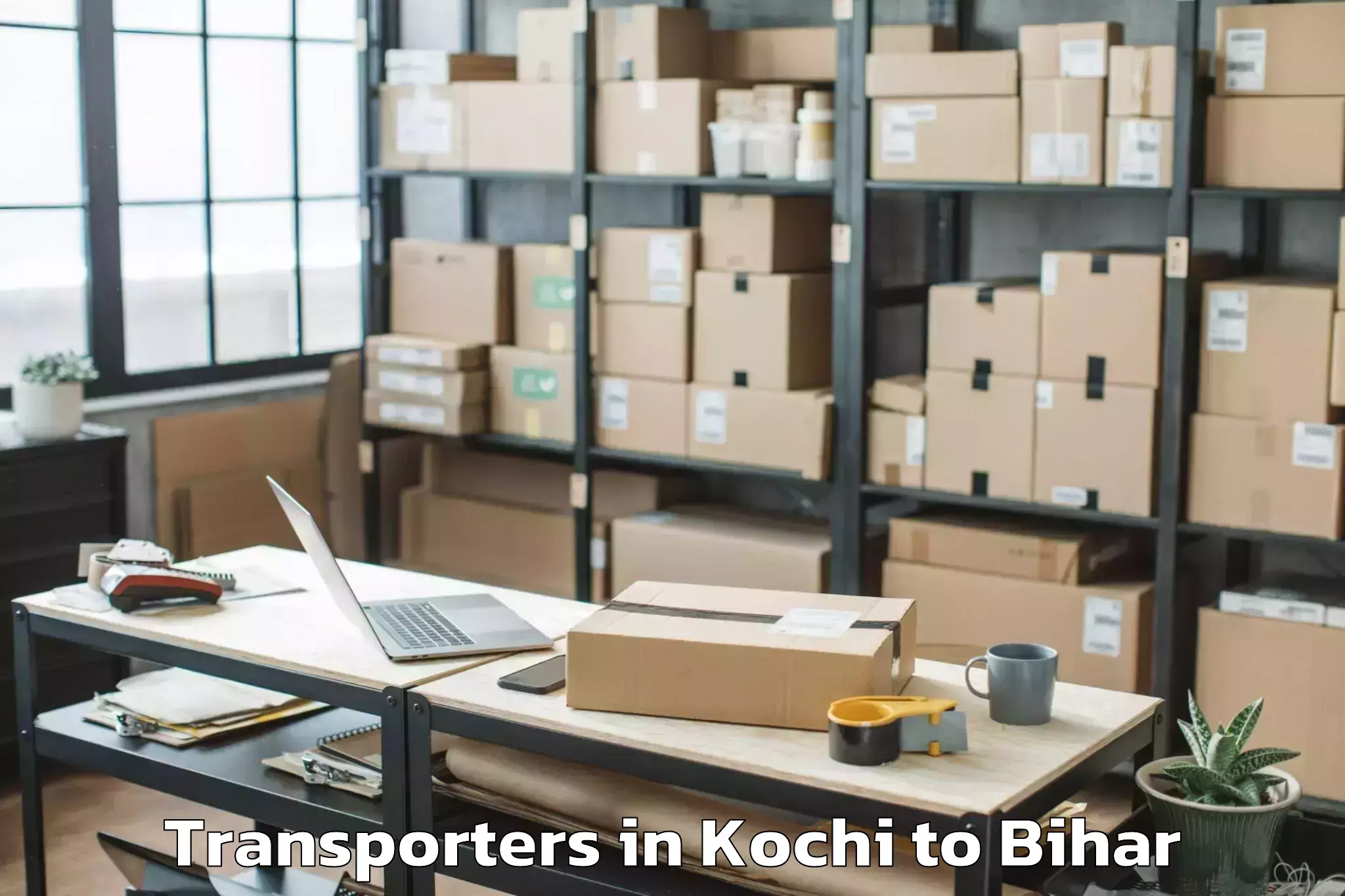 Book Kochi to Bairgania Transporters